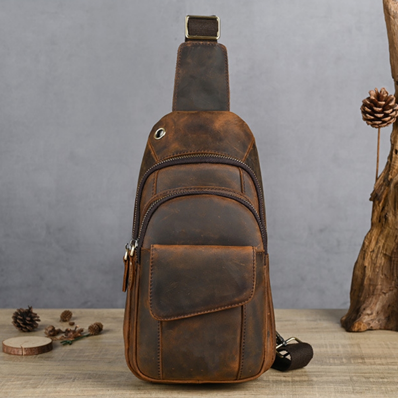 Luxury Bags Sling - Bolsa de Peito Masculina de Luxo