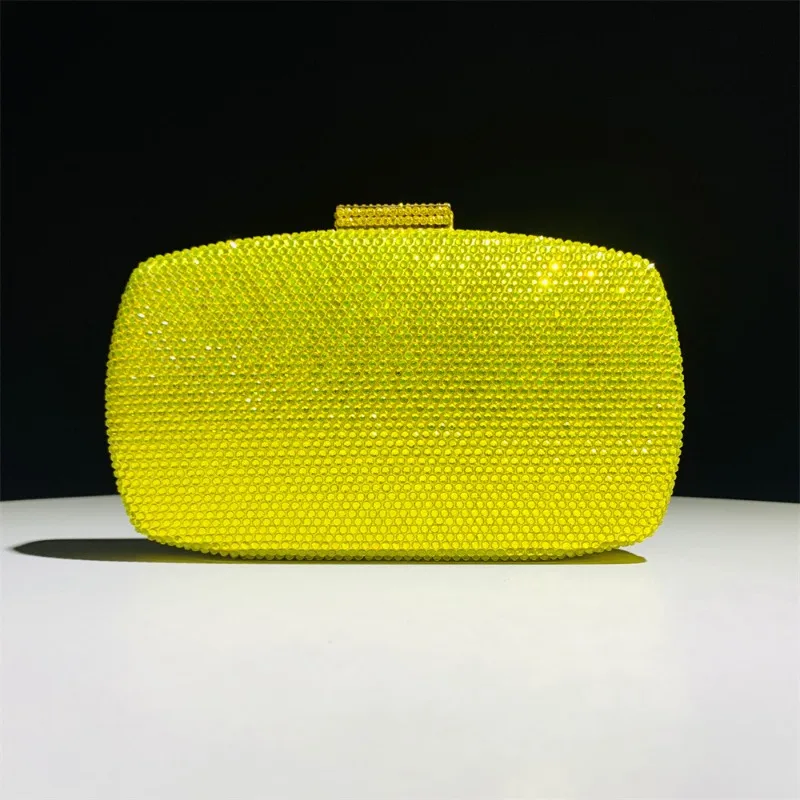 Luxury Bags Yellow - High end luxo strass bolsa feminina