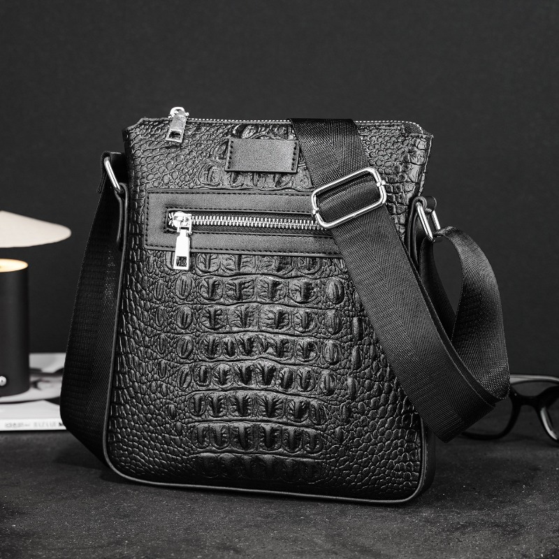 Luxury Bags Sling - Bolsa transversal masculina de couro de