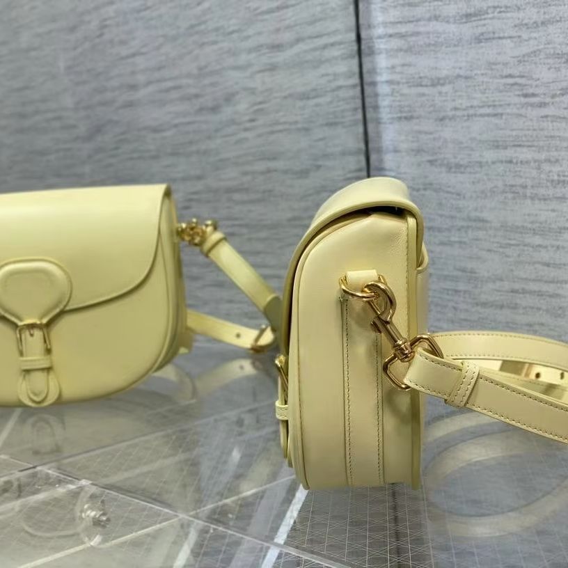 Luxury Bags Yellow - Bolsa de Couro Amarelo Manteiga, Luxuosa,