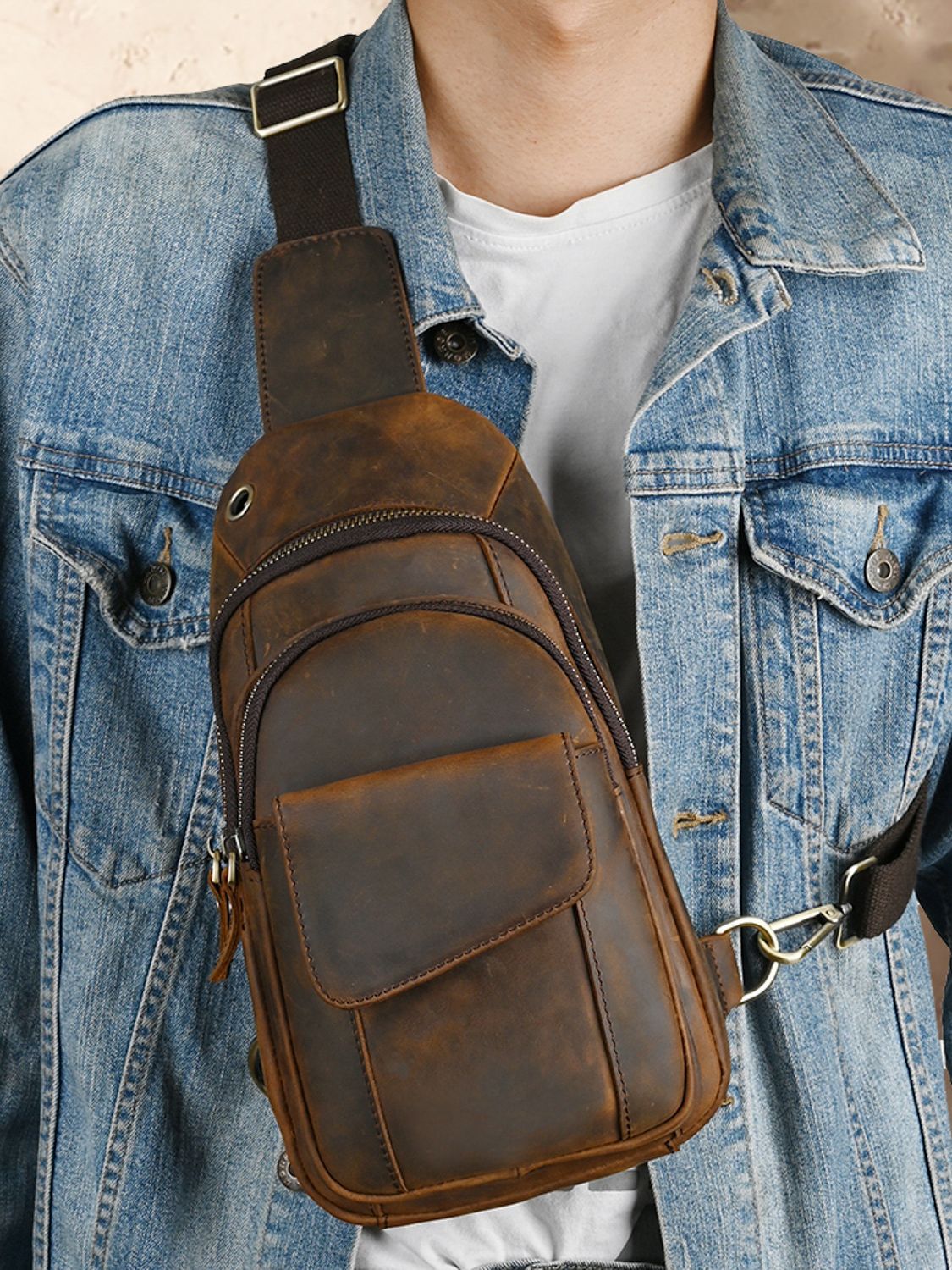 Bolsa de Peito Masculina de Lu - Luxury Bags Sling avaliação e preço