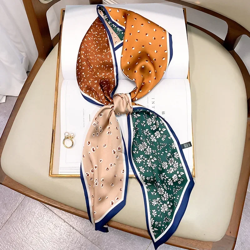Lenço Estreito Estampado Xadre - Luxury Bags For Travel avaliação e preço