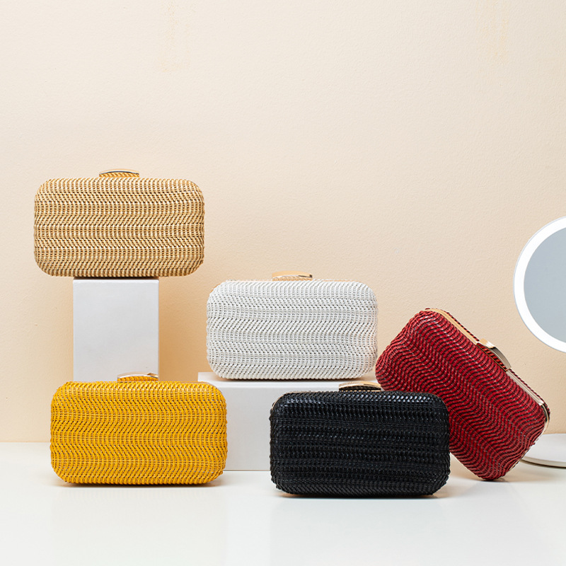 Saco de embreagem de palha ama - Luxury Bags Yellow avaliação e preço