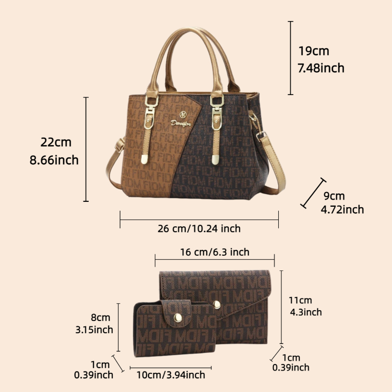 Conjunto de 3 peças de bolsas  - Luxury Bags & Leather Repair Of Atlanta Photos avaliação e preço