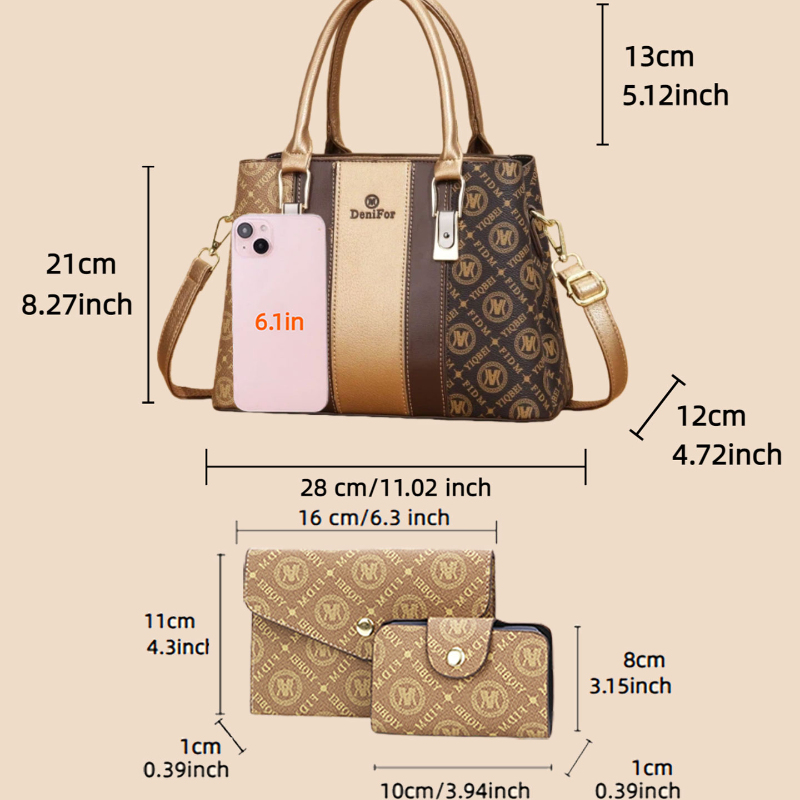Conjunto de 3 peças de bolsas  - Luxury Bags & Leather Repair Of Atlanta Photos avaliação e preço