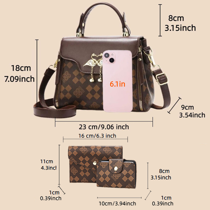 Conjunto de 3 peças de bolsas  - Luxury Bags & Leather Repair Of Atlanta Photos avaliação e preço