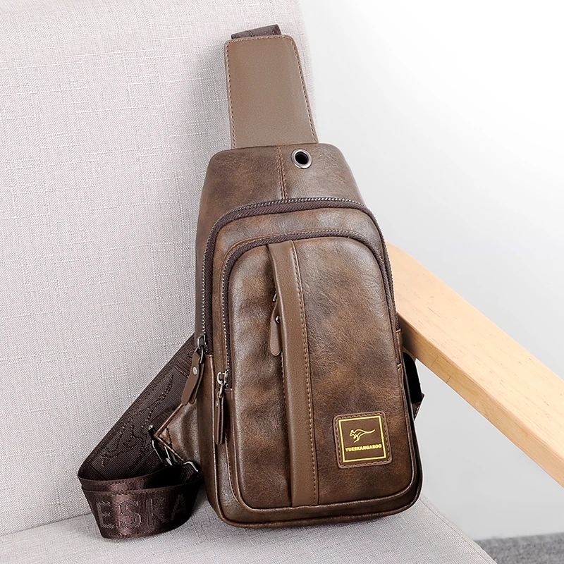 Bolsa de peito de couro cangur - Luxury Bags Sling avaliação e preço