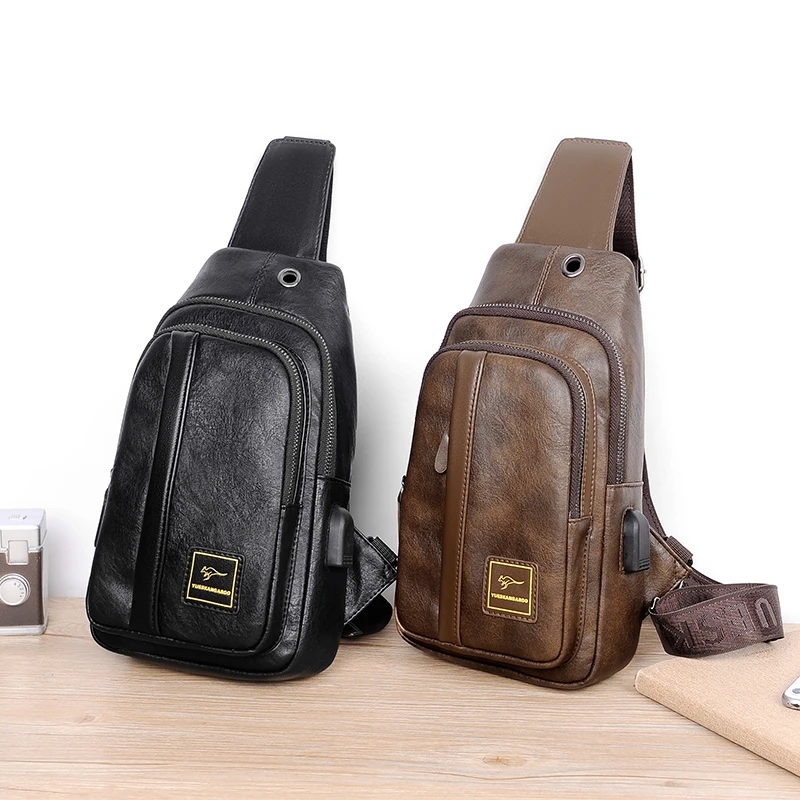Bolsa de peito de couro cangur - Luxury Bags Sling avaliação e preço