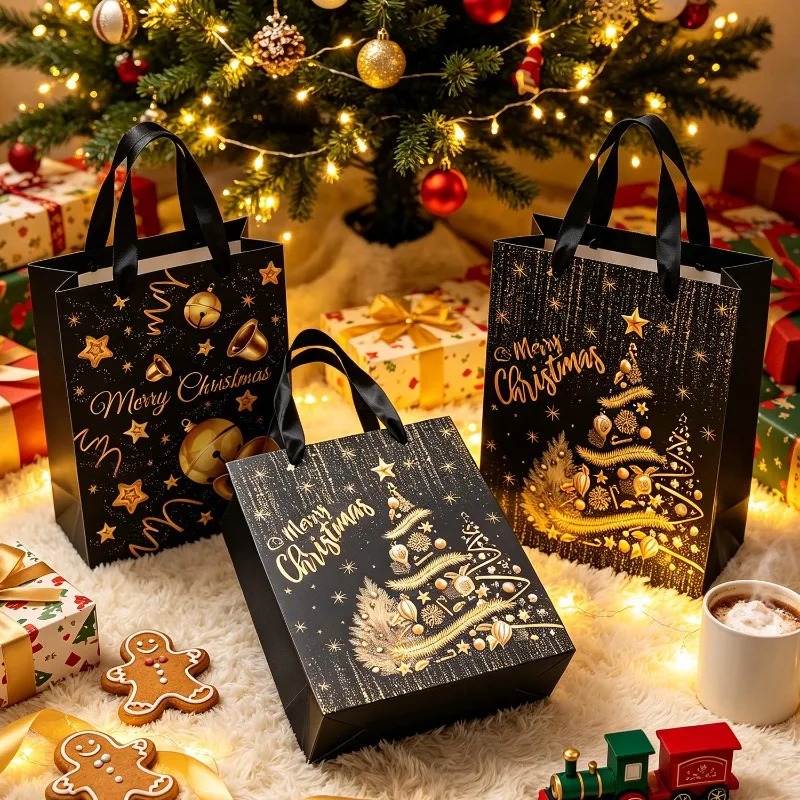 1/5 Peças Sacola de Presente d - Luxury Xmas Bags avaliação e preço